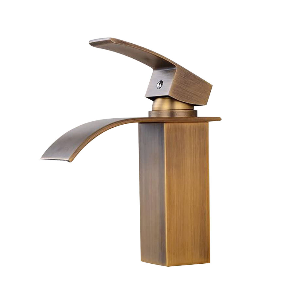 BathSelect Antique Brass Single Handle Bathroom Sink Faucet