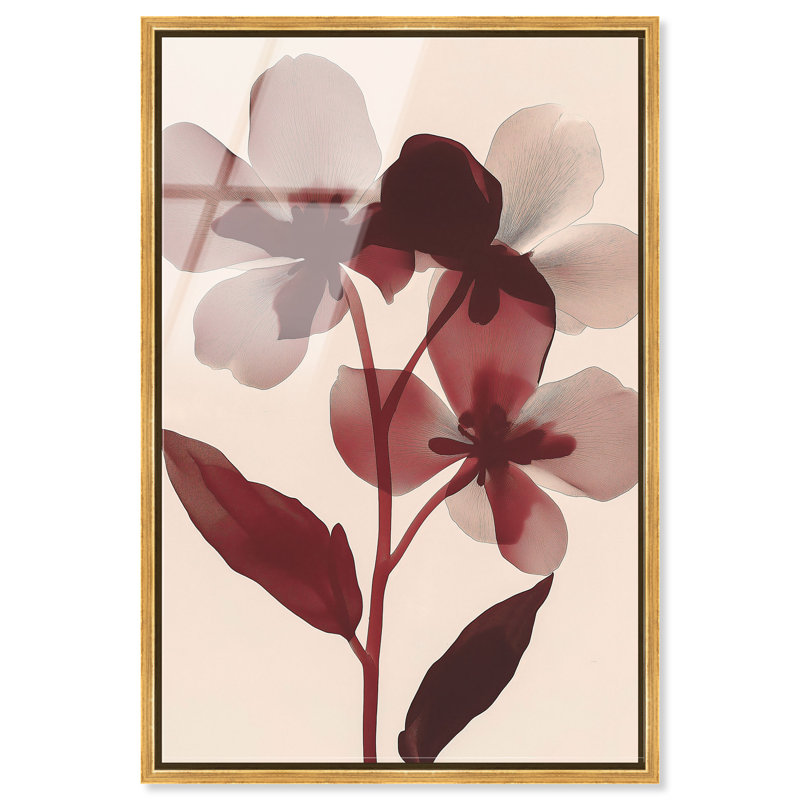 Crimson Coastline II High-Gloss Frameless Acrylic Glass Wall Art Abstract Print by Oliver Gal, Ready to Hang, 10 x 15