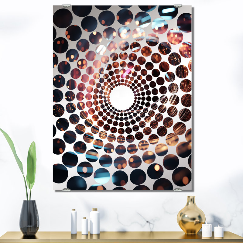 Décoration murale Sekar - Miroir à spirales abstraites MIR137900, 40 po x 30 po