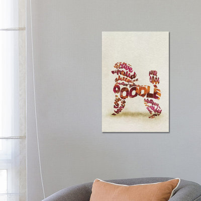 Poodle by Ayse Deniz Akerman - Wrapped Canvas Print