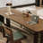 Nut-brown Rectangular Solid Wood writing desk-117663653