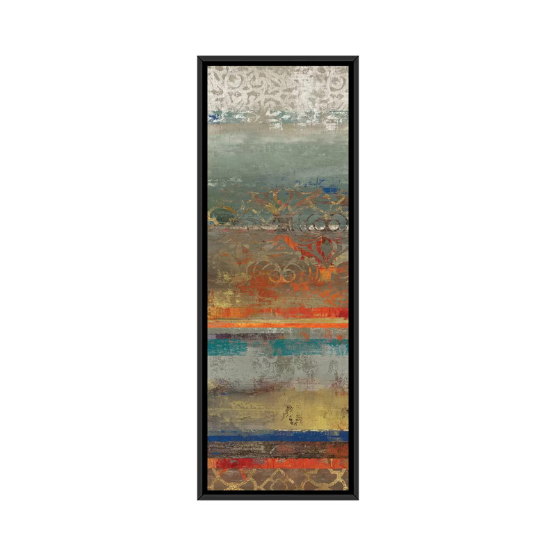 « dentelle abstract i », impression sur toile tendue, H 48 po x l 16 po x P 1,5 po, Toile avec cadre noir