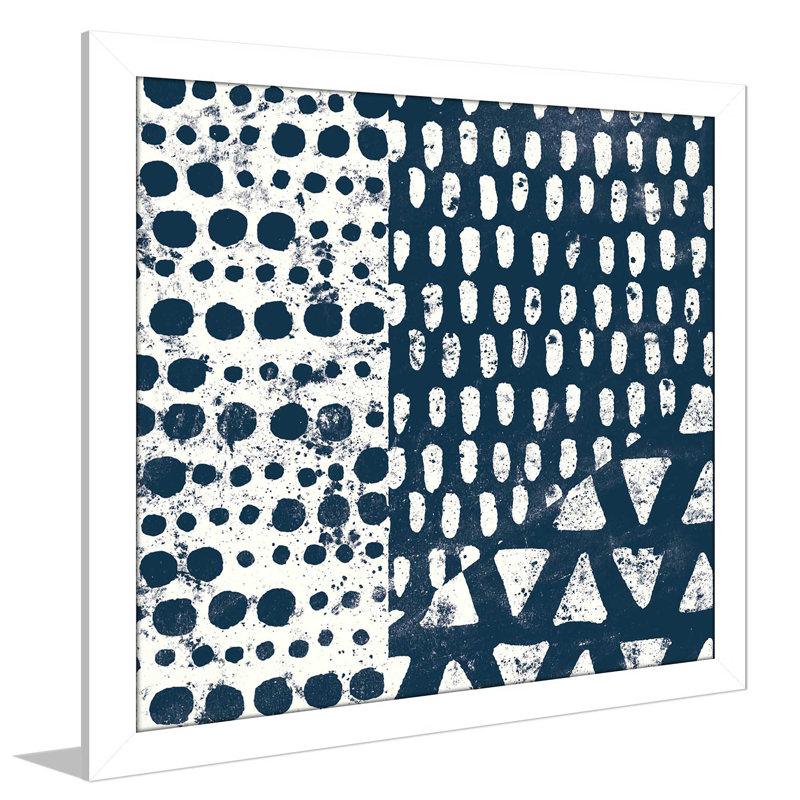 " Mark Making Tile III ", 31.5" H x 31.5" W x 1" D, White Framed