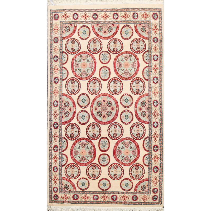 Tapis unique en laine noué à la main 3 pi 1 po x 5 pi 2 po New Age