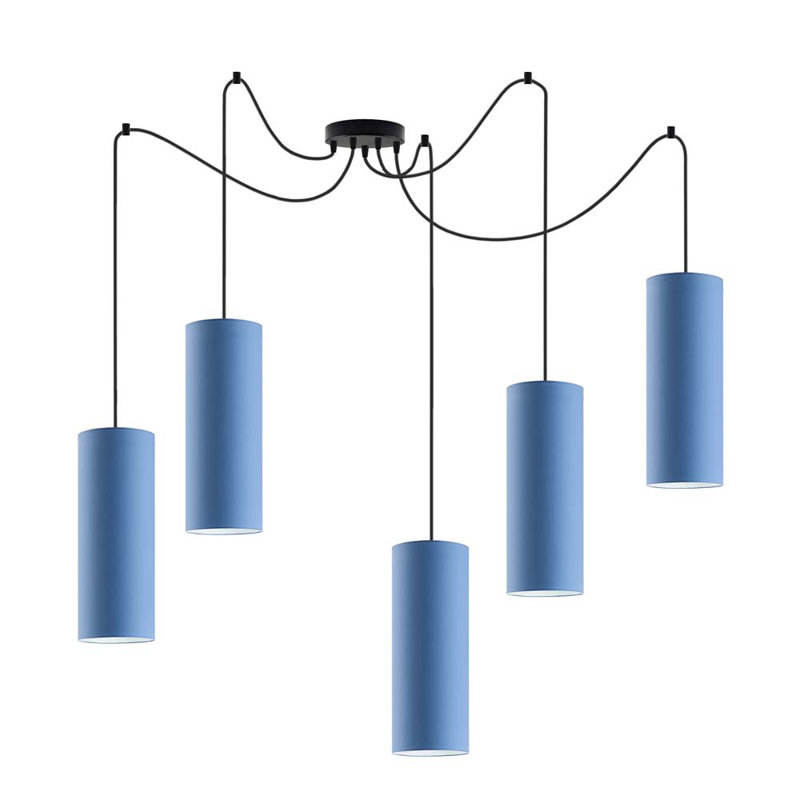 Carsten 5 - Light Cluster Pendant, Blue, Black