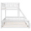 Lit simple superposé au-dessus de grand lit simple avec échelle et garde-corps-1940605986