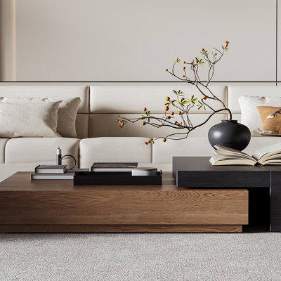 Table à thé moderne en bois massif