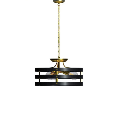 Luminaire suspendu cylindrique à 3 lumières