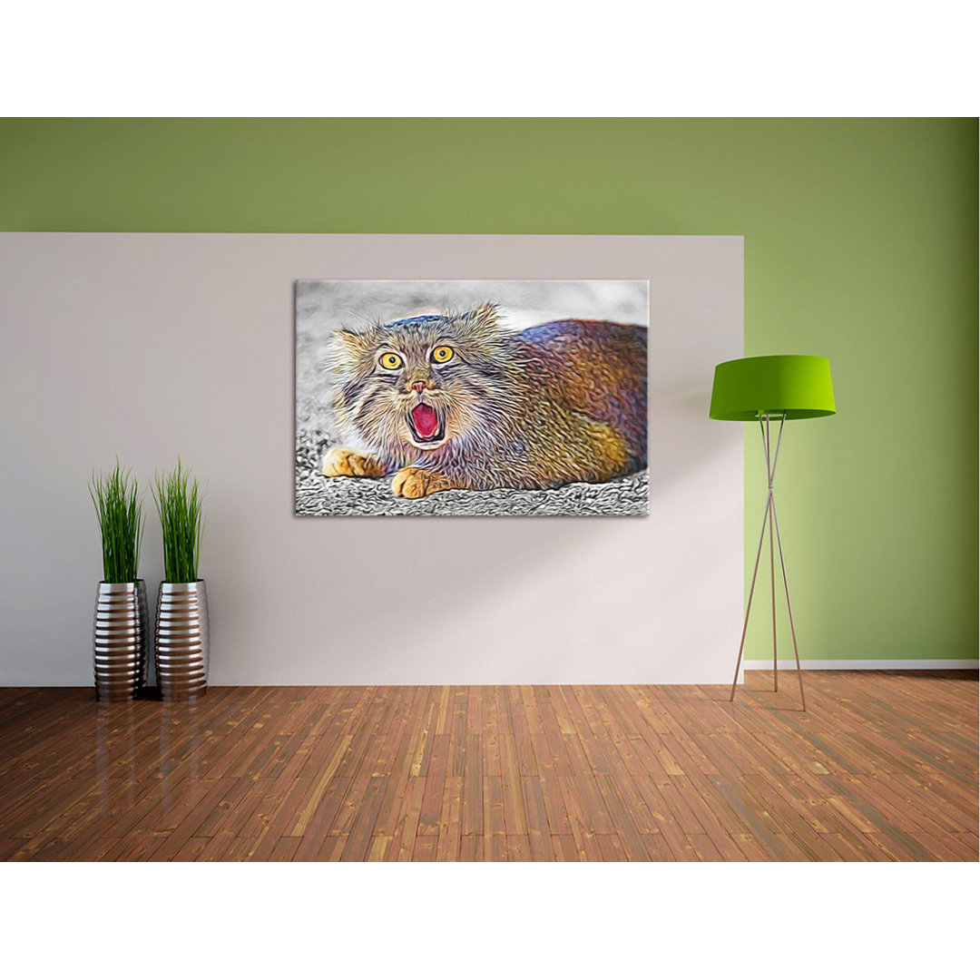 Leinwandbild Schreiender Manul