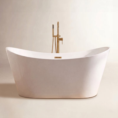 Vital 67" Freestanding Soaking Acrylic Bathtub