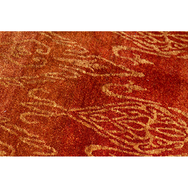Ikat Area Rug in Rust/Gold