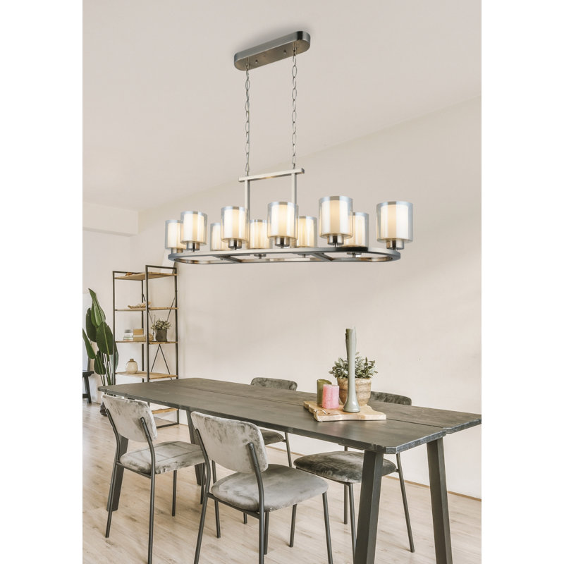 Milianna 10 - Light Satin Chandelier Pendant