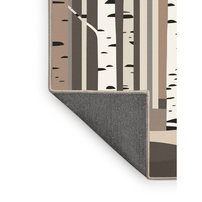 Tapis à rayures moelleux et moelleux de style scandinave beige, 2 x 5