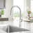 Rivana High-Arc Pull-Down Dual-Spray Kitchen Faucet - PVD Steel-50901470