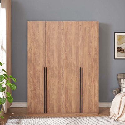 Armoire-penderie modulaire autoportante avec tiroirs, tiroirs, compartiments à chaussures et tablettes Lee