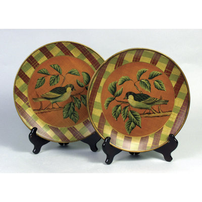 Bird Plate Set with Stands