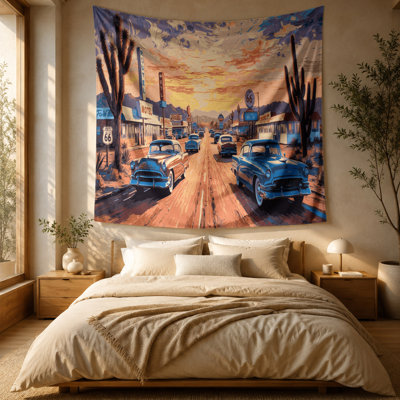 Tapisserie murale «Transagement Route 66»