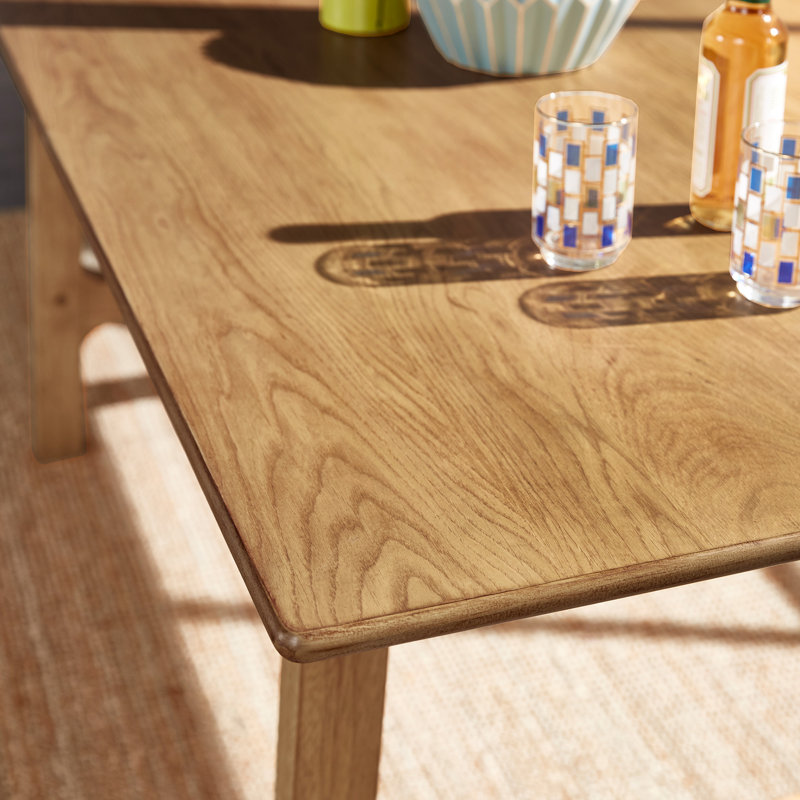 Modern Scandinavian 71" Dining Table, Light Oak