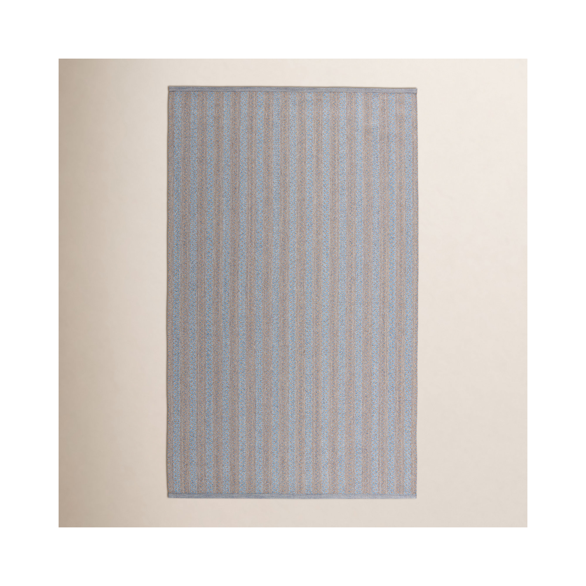 Dieterich Handmade Brown/Blue Indoor/Outdoor Rug, Rectangle 4' x 6'