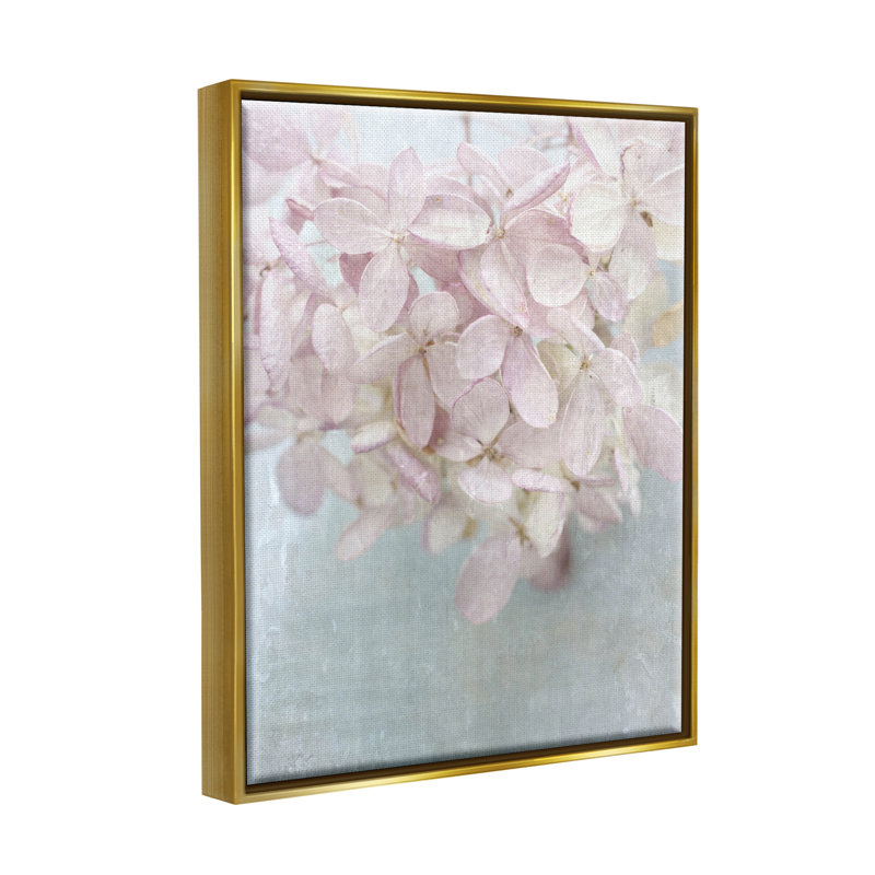 "Red Barrel Studio®", rose doux, pétales de fleurs abstraites, art mural encadré par Judy Stalus