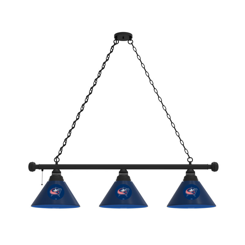 3 - Light Pool Table Lights Pendant, Black, Colorado Avalanche