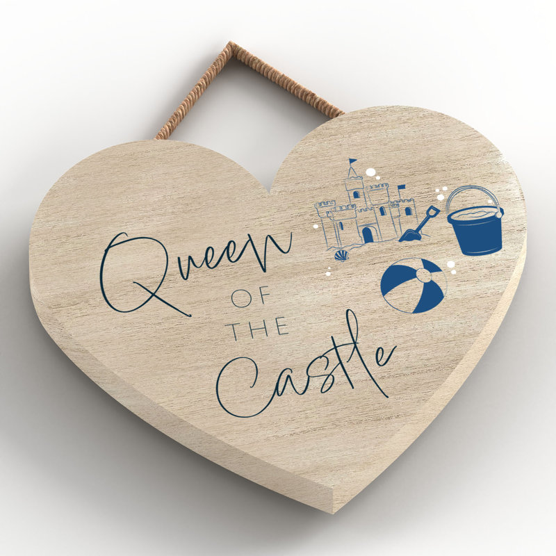 Coastal Nautical & Beach Wall Decor on Solid Wood, 10cm H x 9cm W x 0.5cm D