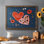 Happy Galentine II, peinture sur toile encadrée