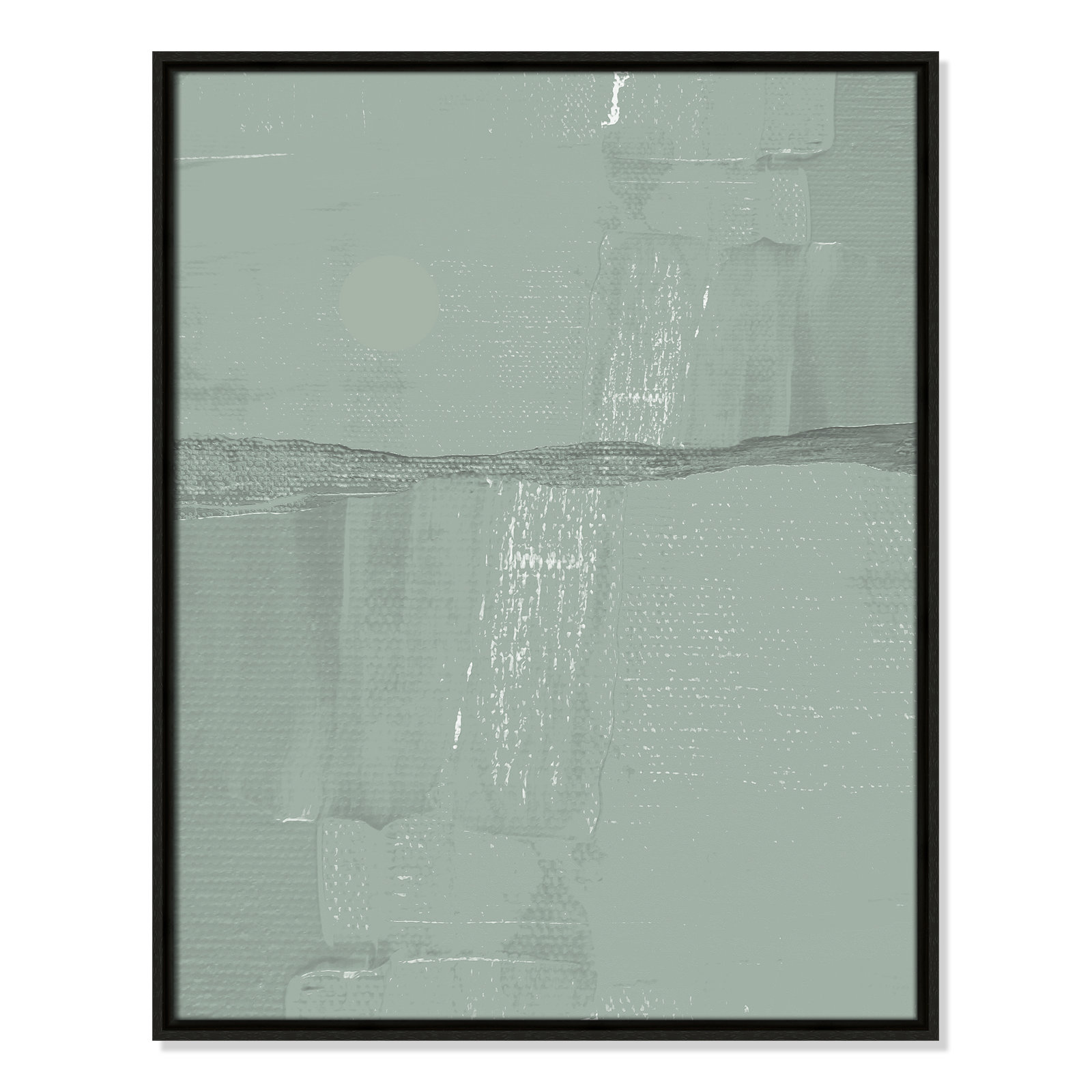 Attica "Sage Abstract" Print, 29.5" H x 23.5" W x 2" D, Espresso