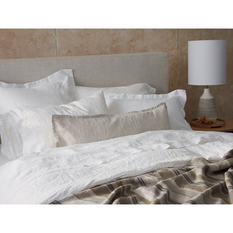 Linen Pillow Cover, Alpine White, Rectangle 14"H x 36"W