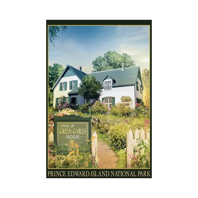 Anne Of Green Gables House by Old Red Truck - Wrapped Canvas Print, 30.48cm H x 20.32cm W x 1.91cm D