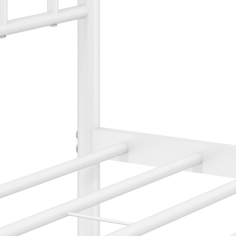 Acari Metal Bed, White, 90 x 200cm