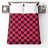 Pink Black Checkered Quilted Thin Bedspread-132254834
