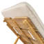 Chaise longue d'extérieur avec roulettes, structure en bois d'acacia (ensemble de 2)