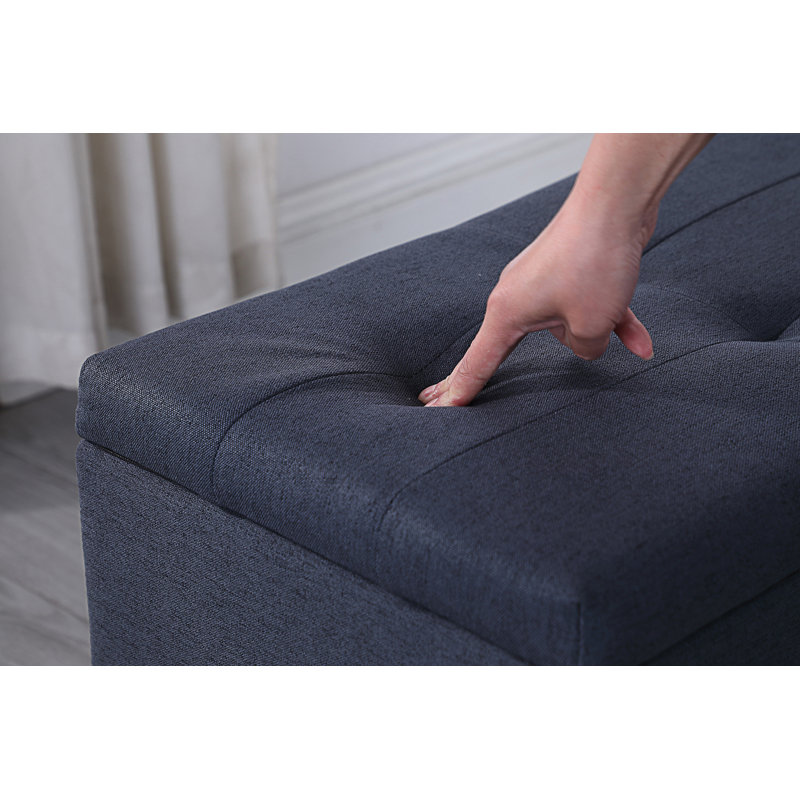 Ensemble de bancs-coffres de rangement de grande capacitÃ©, banc-coffre combinÃ© 3 en 1, Dark Blue