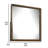 Cair Dresser Mirror, 32 Inch Rectangular Frame, Round Edges, Brown Wood