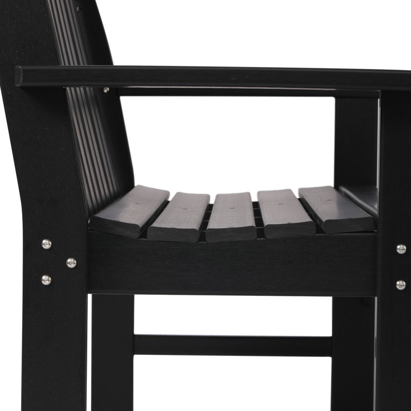 Banc de jardin en PEHD Laguna, Noir