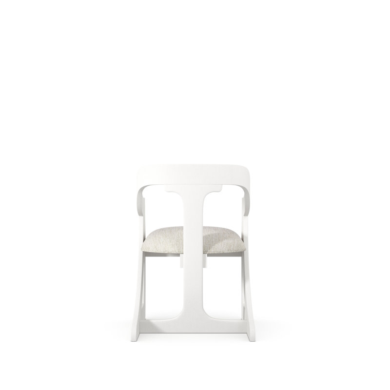 Crescent Mid Century Modern Barrel Chair, Lino Bianco