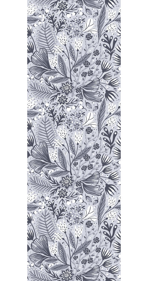 Waterville Peel & Stick Floral Roll Ebern Designs