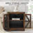 Farmhouse End Table with Charging Station - Nightstand with 2 Outlets & 2 USB Ports - Vintage Industrial Side Table-1131332995-1133463442