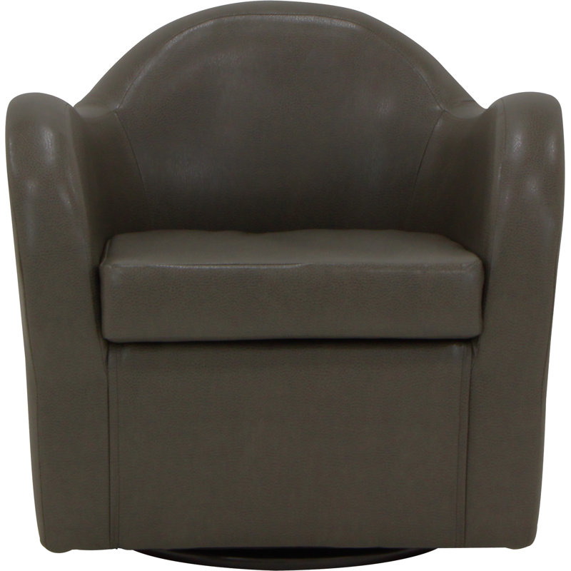 Fauteuil pivotant l 30,5 po Braewyn, Similicuir Rodeo anthracite