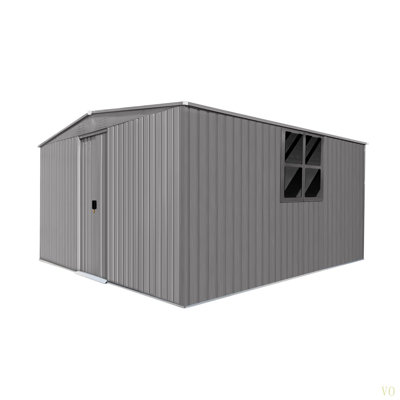 New Outdoor Storage Shed Has Two Functions: Metal Shed And Firewood Shed 13 Ft×11 Ft , More Suitable For Winter