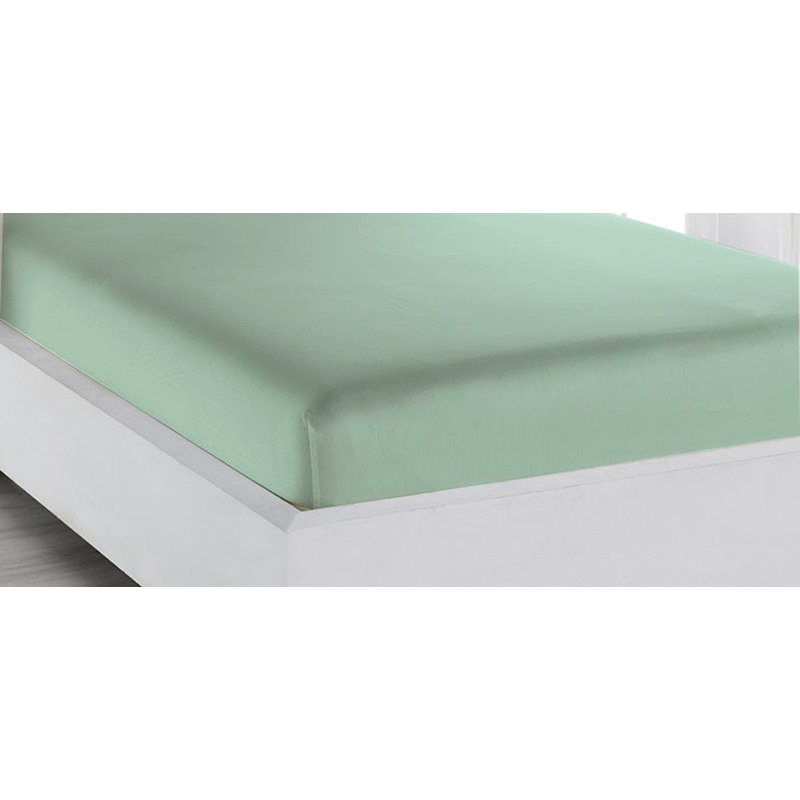 Ensemble de draps en micro-fibre, Ensemble de draps pour très grand lit + drap-hous, Vert clair