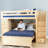 Helfriede Solid Wood 8 Drawer L-Shaped Bunk Bed-61275687-61275686