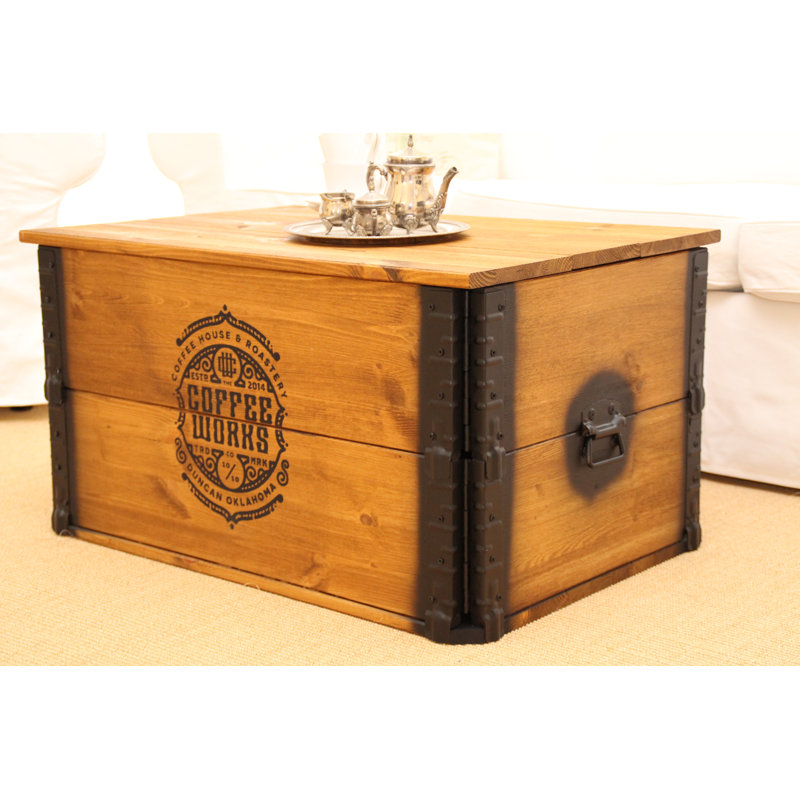 Cael Solid Wood Coffee Table, Light Brown