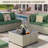 3 Pieces Rattan Patio Sofa With Cushions-408420600