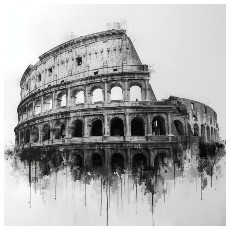Tapis de bain Roman Colosseum Illustration, L 34 po x L 21 po