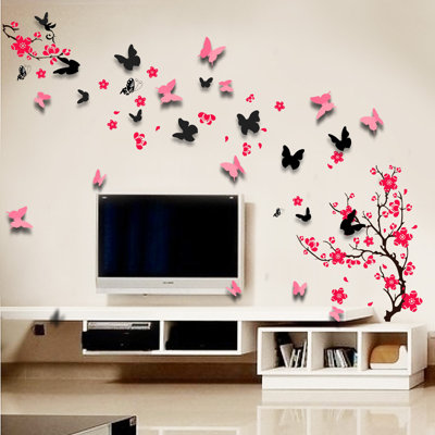 Décalcomanie murale 3d fleur