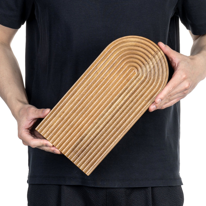 Acacia Wood Decorative Tray for Makeup and Ottoman