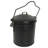 Helin Galvanised Bucket with Lid and Handle 13L Steel Log Carrier