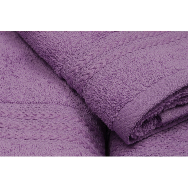 Ensemble de serviettes 3 pièces 100% coton, Lilas